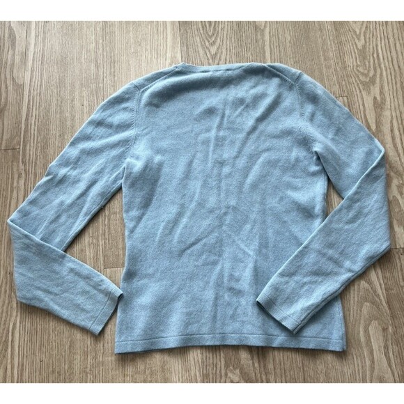 Ann Taylor Cashmere Sweater Blue Small Stain Knit Top Women’s - Picture 2 of 4